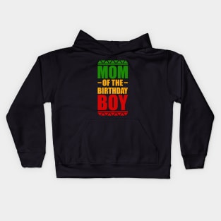 Mom of the Birthday Boy, African Colors Kids Hoodie